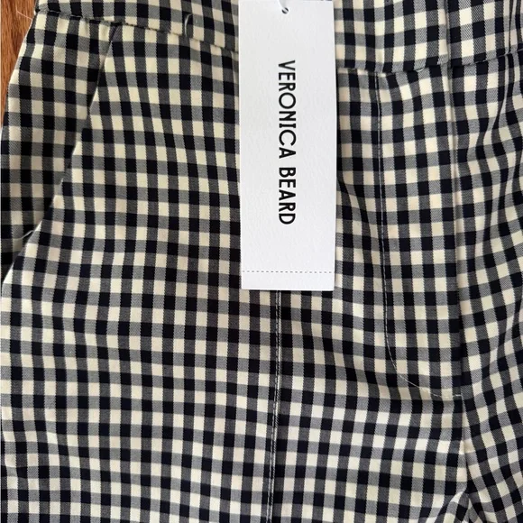 Veronica Beard Black Gingham Tani Pants. Size 0 & 2. Brand new!
